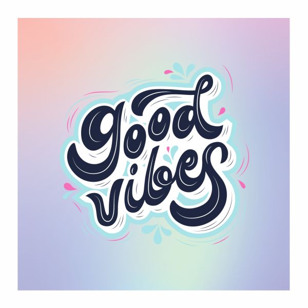 Phrase Good Vibes avec aimant