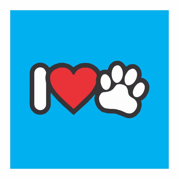 Phrase I Love Pet with magnet